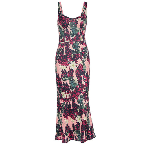 Sexy printed sleeveless camisole dress